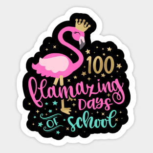 100 Flamazing Days of School Flamingo Teacher Girls Kids Sticker